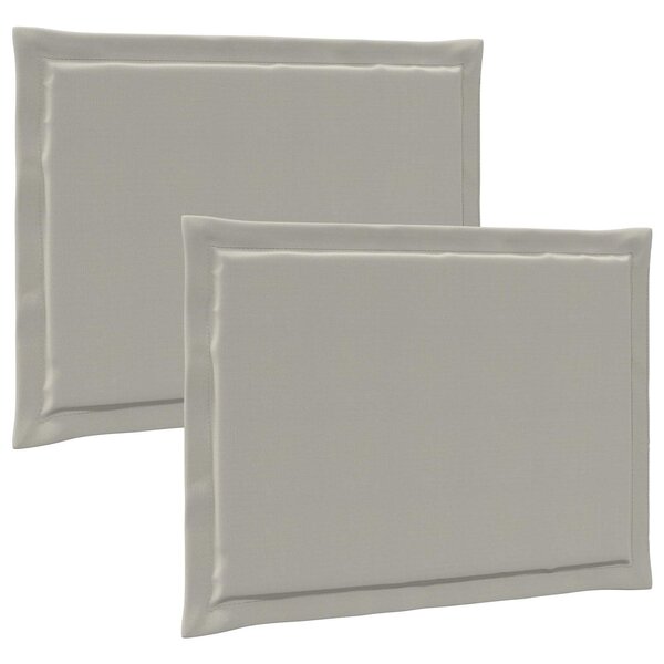 vidaXL Coussins de siège 2 Pièces Gris clair 47 x 36 x 2 cm Polyester