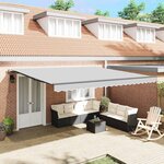 vidaXL Auvent Anthracite 4 5 × 3 5 m Métal