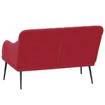 Banc banquette rouge bordeau x 110 x 76 x 80 cm velours 02_0010579