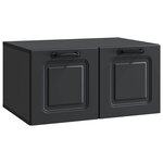 vidaXL Meuble TV mural Noir 59 5 x 41 x 30 cm Bois d'ingénierie