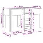vidaXL Lit Superposé pour Enfants Chêne artisanal 90 x 200 cm