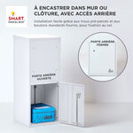 Boîte à colis Large Blanc 2 portes Acier galvanisé SMART PARCEL BOX™