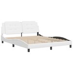 vidaXL Cadre de lit sans matelas Zadar blanc 160x200 cm similicuir