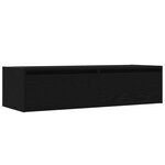 vidaXL Meuble TV avec lumières LED chêne noir 100X35 5x25 cm
