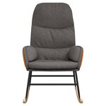vidaXL Chaise à bascule Gris foncé Tissu