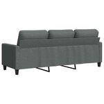 vidaXL Canapé à 3 places Gris foncé 180 cm Tissu