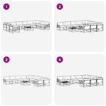 vidaXL Ensemble de canapés d'extérieur 11 pc Blanc et Beige