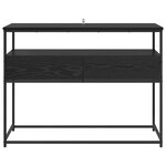 vidaXL Table console avec tiroir Chêne noir 100 x 40 x 75 cm