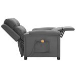 vidaXL Fauteuil de massage Gris clair Tissu