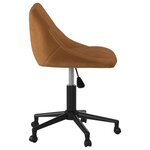 vidaXL Chaise pivotante de salle à manger Marron Velours