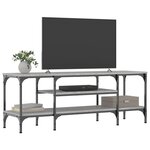vidaXL Meuble TV sonoma gris 121x35x45 cm bois d'ingénierie et fer