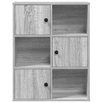 vidaXL Bibliothèque sonoma gris 60x24x76 5 cm bois d'ingénierie