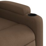 vidaXL Fauteuil inclinable de massage électrique marron tissu