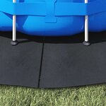 vidaXL Tapis de piscine Noir Ø 244 cm Géotextile en polyester