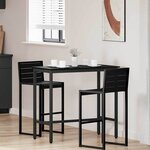 vidaXL table Chêne noir 100 x 50 x 90 5 cm Bois d'ingénierie et acier