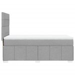 vidaXL Sommier à lattes de lit avec matelas gris clair 80x200 cm tissu