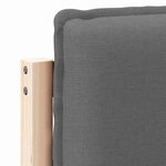 vidaXL Tête de lit capitonnée Gris Naturel et Clair 135 cm Pin massif