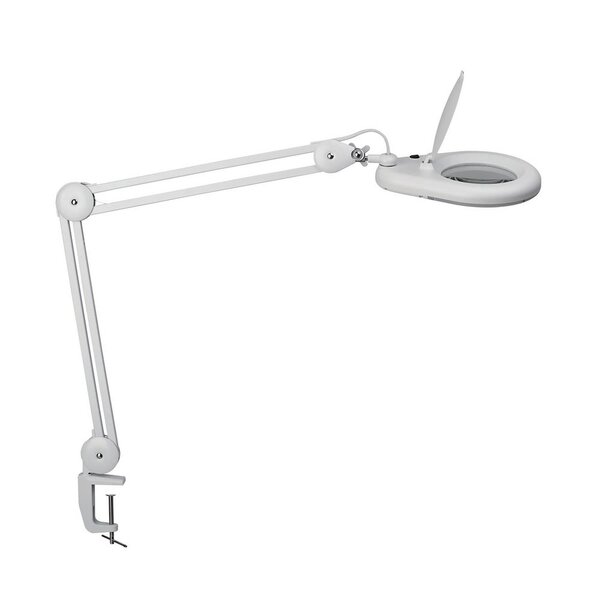 Lampe de bureau LED Viso, Puissance 8W,  Durée 20 000h, Loupe intégrée, Blanc