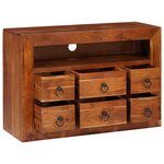 vidaXL Buffet avec tiroir Marron 80 x 30 x 55 cm Bois d'acacia massif