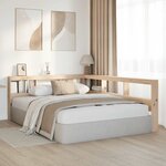 vidaXL Tête de lit de bibliothèque en forme de L bois massif de pin