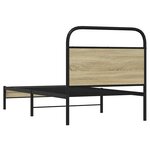 vidaXL Cadre de lit sans matelas 75x190cm chêne sonoma bois ingénierie