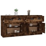 vidaXL Buffets 2 Pièces chêne fumé bois d'ingénierie