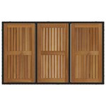 vidaXL Ensemble de salle à manger pour jardin 5 Pièces Noir et Bois