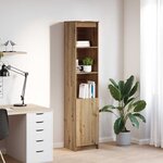 vidaXL Buffet haut chêne artisanal 37 5x35x180 cm bois d'ingénierie