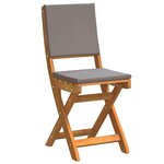 vidaXL Ensemble de bistro pliant 3 pièces avec coussins  bois d'acacia massif