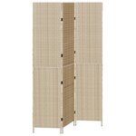 Paravent vidaXL 3 panneaux pliable beige 146x200 cm en poly rattan