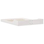vidaXL Cadre de lit Blanc 140 x 190 cm Pin massif
