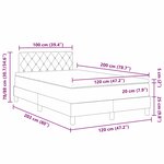 vidaXL Lit à ressorts avec matelas Vert foncé 120 x 200 cm tissu