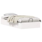 vidaXL Cadre de lit ottoman avec rangement Blanc 75 x 190 cm