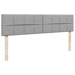 VidaXL Cadre de lit ottoman et matelas gris clair 180x200cm tissu