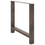 vidaXL Pieds de table à manger en acier naturel 2 pièces 90 x (72-73) cm Acier