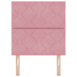 vidaXL Tête de lit Rose 80 cm Velours