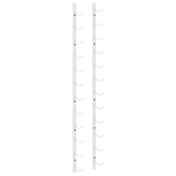 vidaXL Casier à vin mural pour 12 bouteilles Blanc Fer