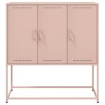 vidaXL Buffet haut rose 100 5x39x107 cm acier