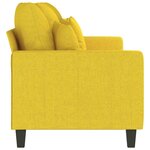 vidaXL Canapé à 3 places Jaune clair 180 cm Tissu