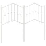 vidaXL Tête de lit de remplacement métal blanc 120 cm