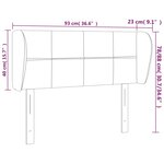 vidaXL Tête de lit avec oreilles Crème 93x23x78/88 cm Tissu