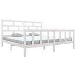 vidaXL Cadre de lit sans matelas blanc bois de pin massif