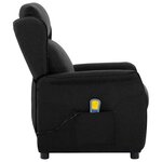 vidaXL Chaise de massage en tissu noir