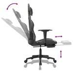 vidaXL Chaise de jeu de massage repose-pied Noir camouflage Similicuir