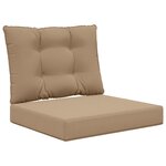 vidaXL Coussin de canapé d'extérieur 2 Pièces Taupe Polyester