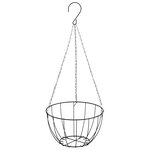 vidaXL Jardinières suspendues 4 Pièces avec doublure coco Noir Ø 40x63 cm