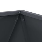 vidaXL Jardinière Anthracite 40 x 40 x 40 cm Acier