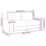 vidaXL Canapé Gris 180 x 80 x 84 cm tissu