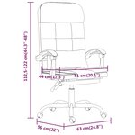 vidaXL Fauteuil de massage inclinable de bureau Marron Similicuir