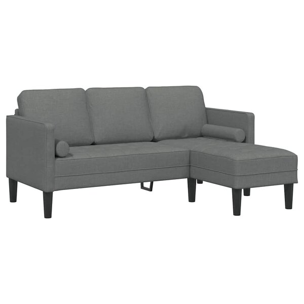 vidaXL Ensemble de Canapés Gris foncé 173 x 131 x 67 cm tissu